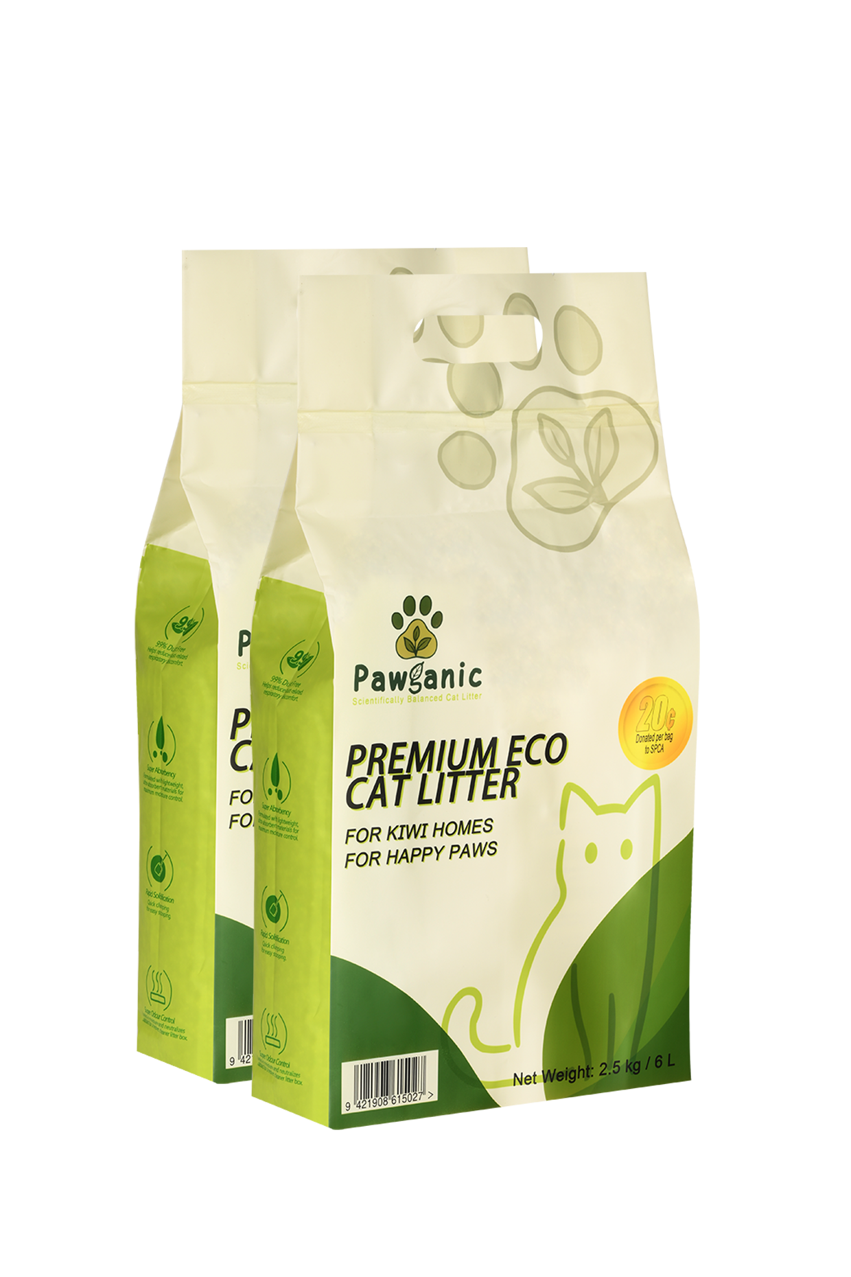Pawganic Premium Eco Cat Litter (2.5kg / 6L)