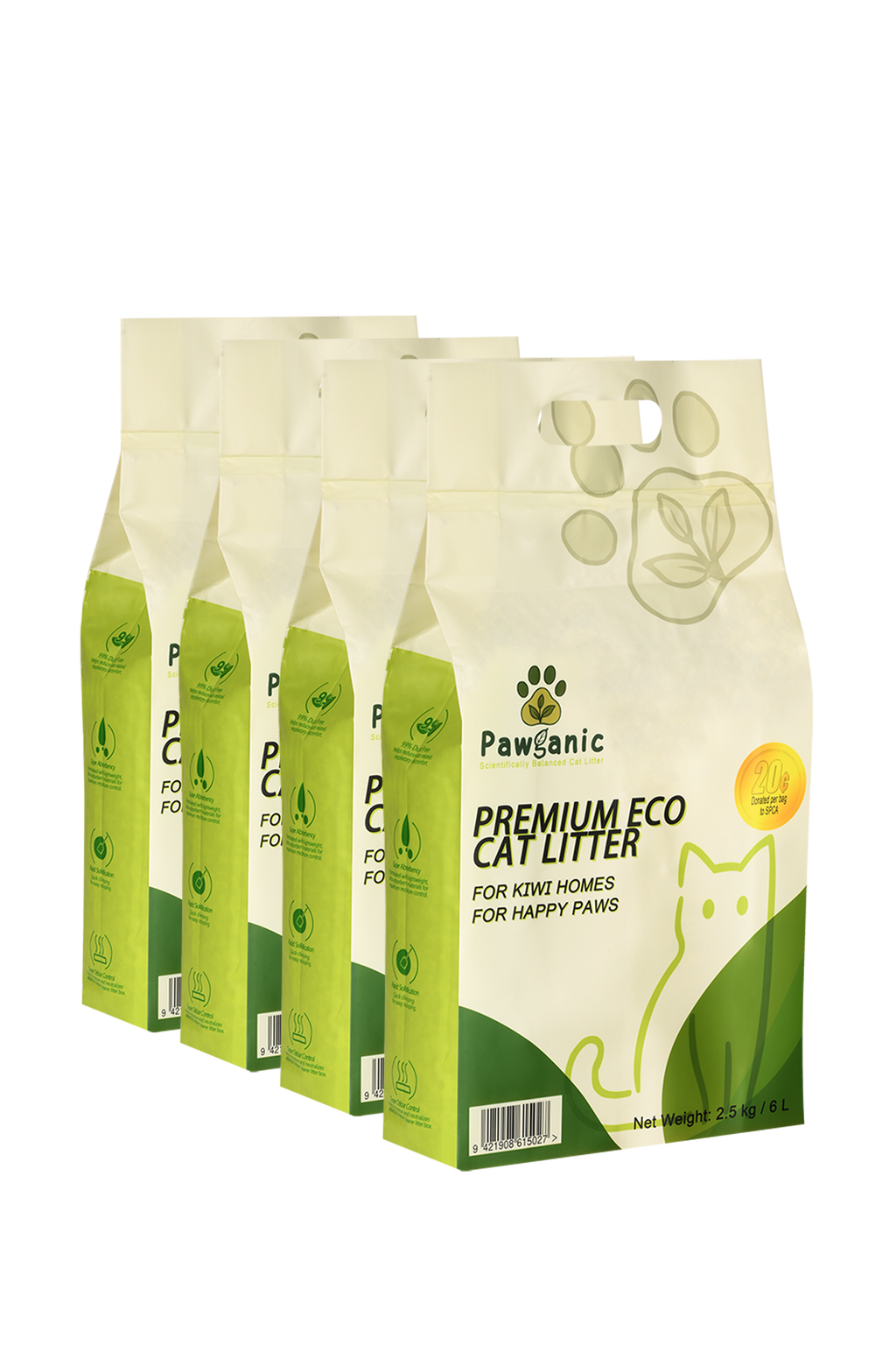 Pawganic Premium Eco Cat Litter (2.5kg / 6L)