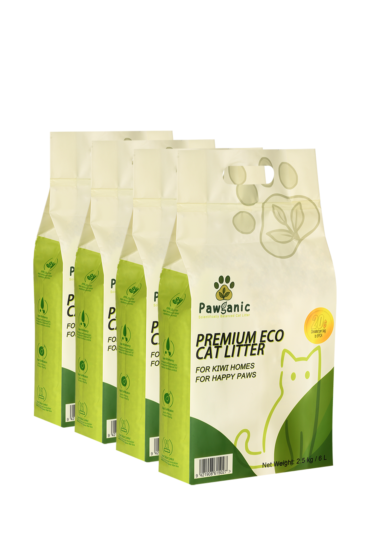 Pawganic Premium Eco Cat Litter (2.5kg / 6L)
