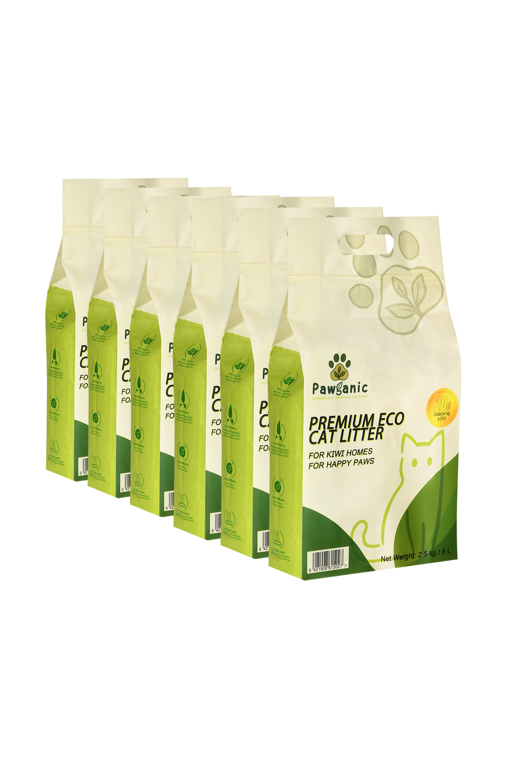 Pawganic Premium Eco Cat Litter (2.5kg / 6L)