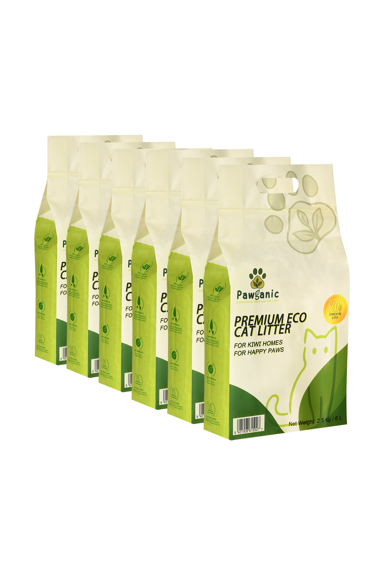 Pawganic Premium Eco Cat Litter (2.5kg / 6L)